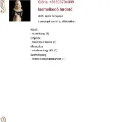 Glória, Masszázs III. kerület, 35 év nő III. kerület Budapest Magyarország, +36303734339